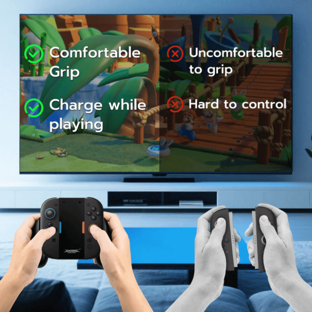 ด้ามจับชาร์จ JOY-CON NINTENDO SWITCH 2 DOBE TNS-3177 พร้อมแม่เหล็กและสายชาร์จในตัว